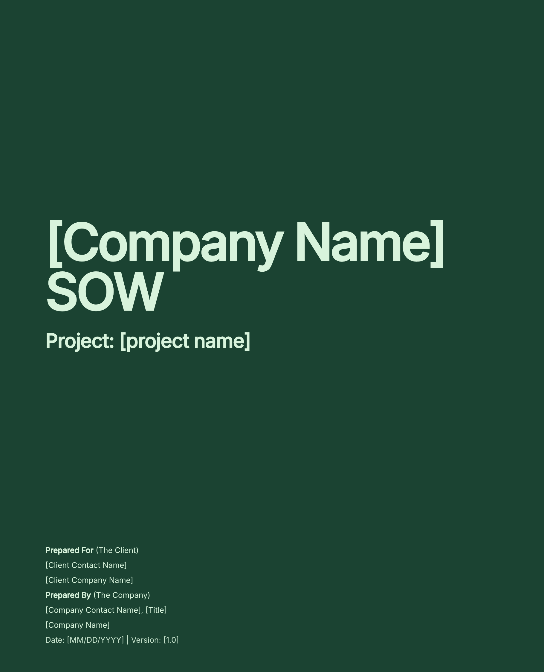 Agency Scope of Work — Forest