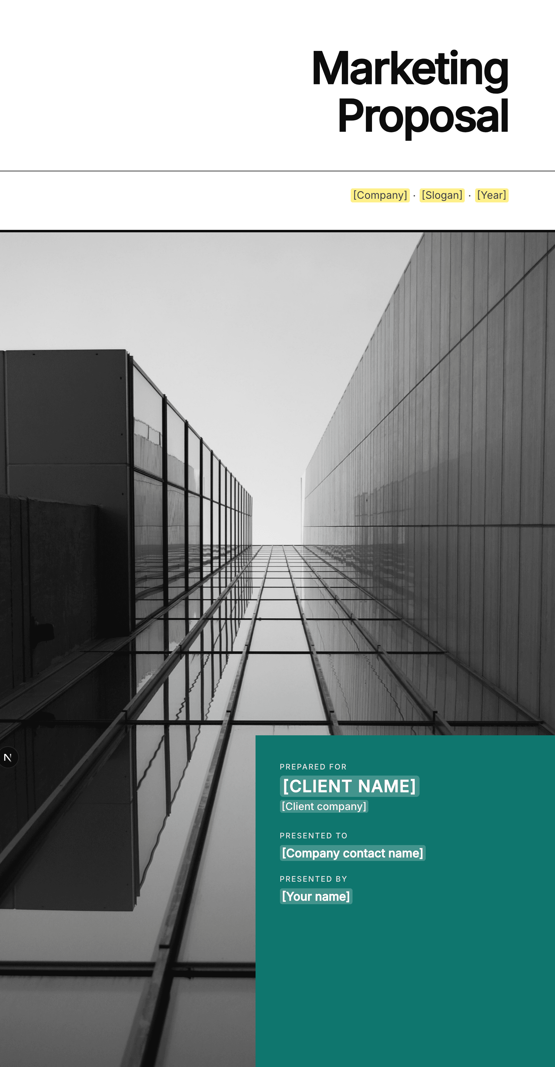 Marketing Proposal — Deep Teal