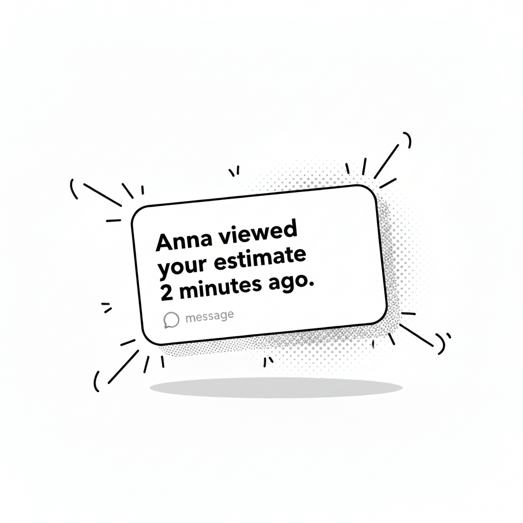 Proposal tracking platform interface with notifications and analytics features